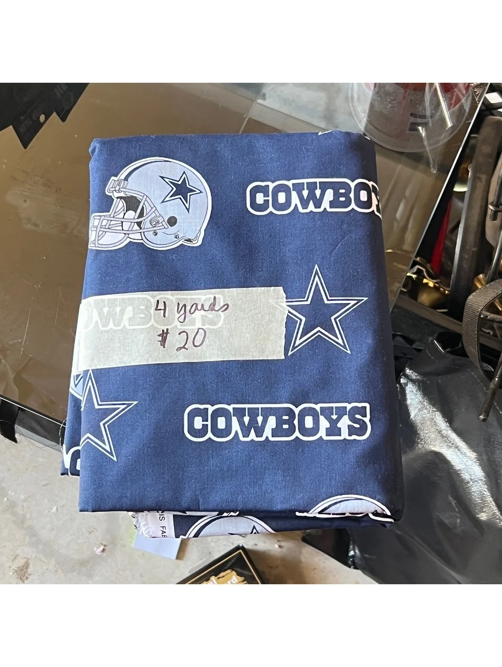 Dallas Cowboys Fabric - 4 Yards of Official NFL Team Print Material